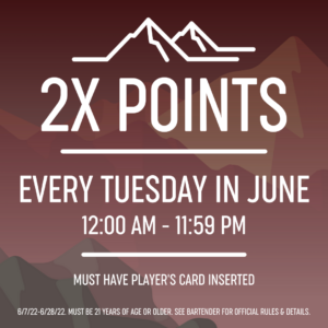 Two Times Points Every Tuesday in June