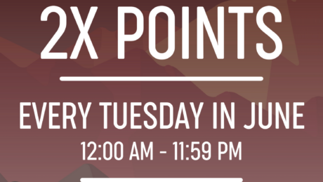 Two Times Points Every Tuesday in June